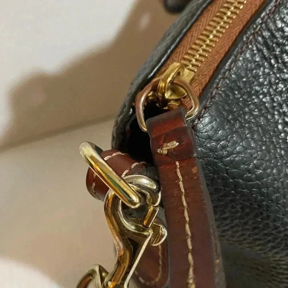 Dooney Bourke black leather satchel handbag